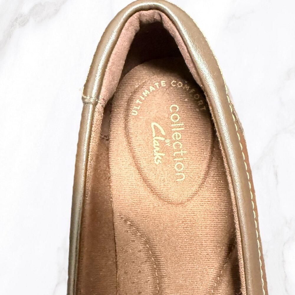 Clarks‎ Collection Women's Brown Tasseled Comfort Loafers, Size 8.5 - Picture 6 of 10